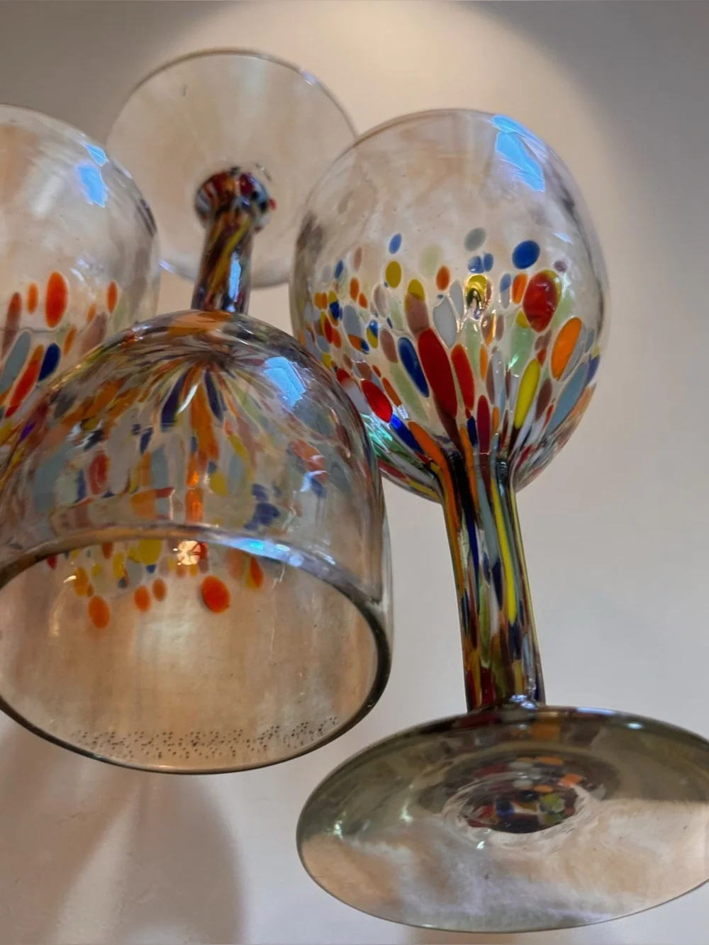 Hand Blown Pitcher & 5 Glasses
